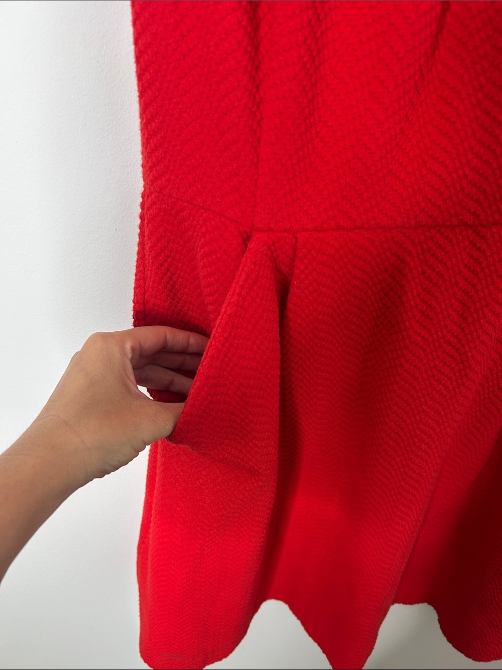 Anthropologie Tabitha Red Ruffle Textured Dress - Picture 5 of 6
